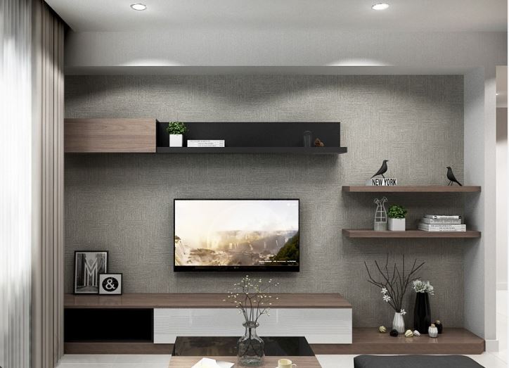 Trang trí tường nhà với kệ treo tường