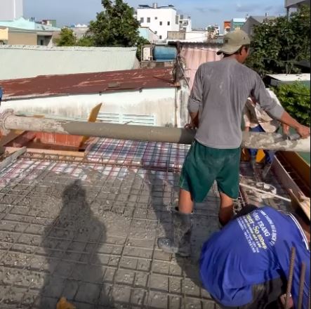 công tác chuẩn bị đổ betong tươi