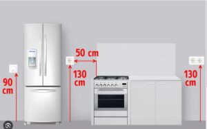 Khu vực bếp cũng cần có ổ cắm điện