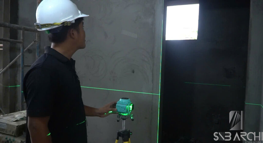 Đảm bảo những chi tiết về góc cạnh khi nghiệm thu tường sau khi tô