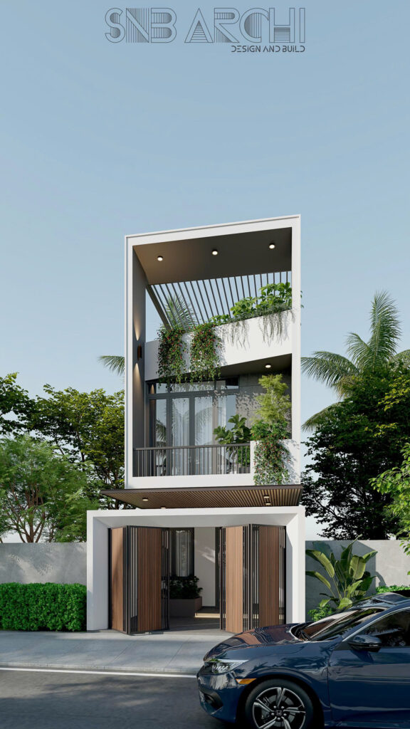 Mẫu nhà phố 80m2 hiện đại