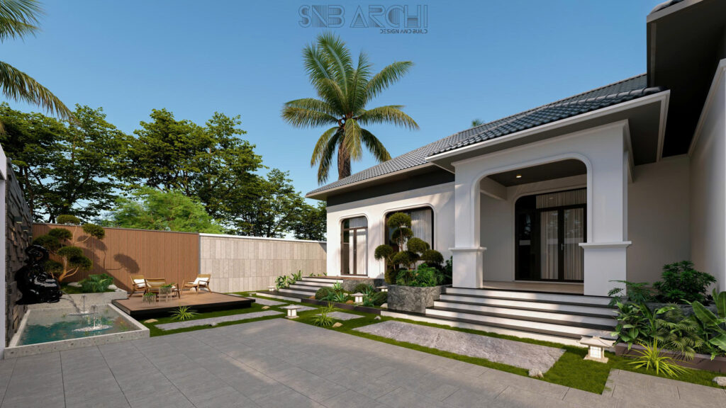 Mẫu biệt thự hiện đại mái nhật