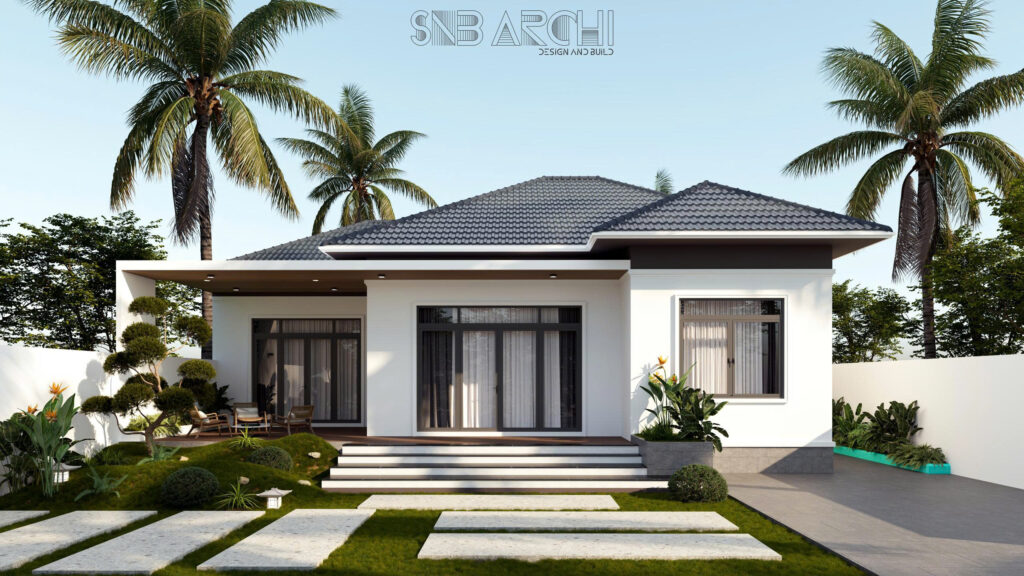 Căn villa mái nhật - sự kết hợp giữa hiện đại và thiên nhiên