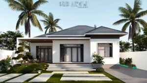 Căn villa mái nhật - sự kết hợp giữa hiện đại và thiên nhiên
