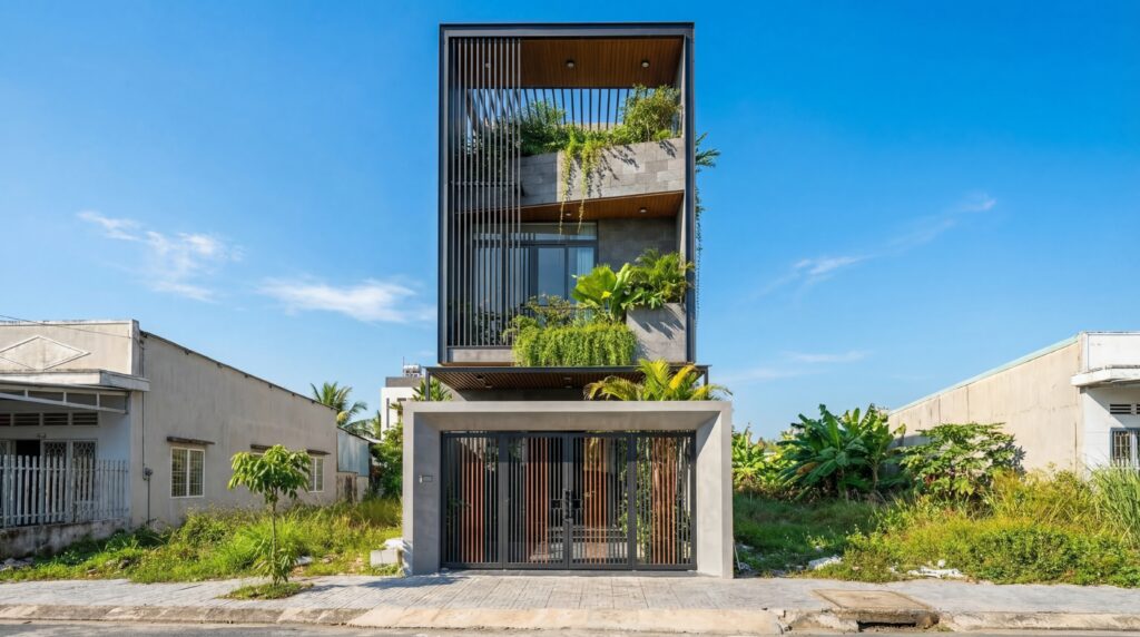 Ốc Đảo Xanh Giữa Lòng Phố Thị: Mẫu Nhà Phố 3 Tầng Với Giải Pháp Kiến Trúc Bền Vững