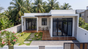 Mẫu nhà cấp 4 hiện đại mái bằng